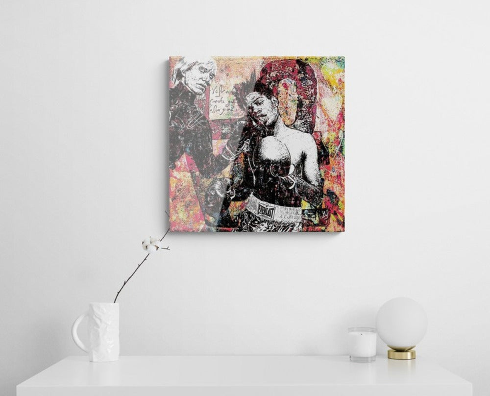 Basquiat Warhol "Art Fight" — Plexiglas Premium
