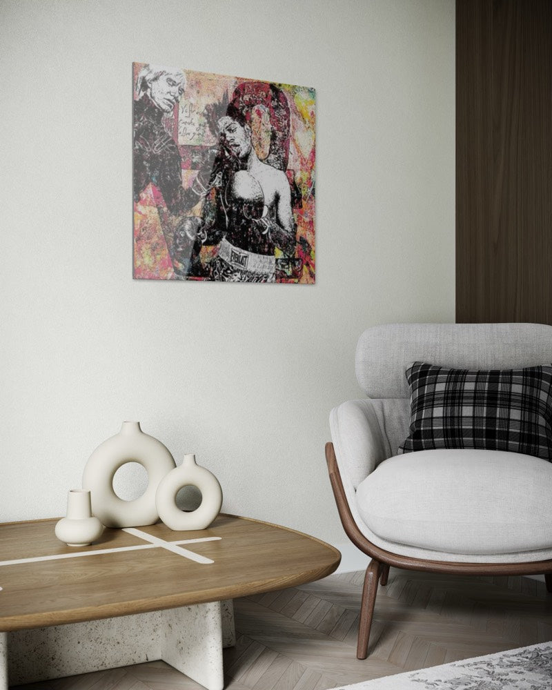 Basquiat Warhol "Art Fight" — Plexiglas Premium
