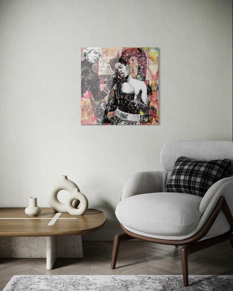 Basquiat Warhol "Art Fight" — Plexiglas Premium