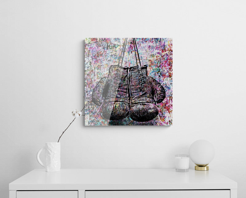 boxing gloves pop art plexiglass artwork boxing wall art yoons