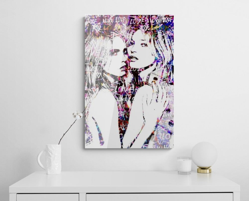 kate moss cara delevingne pop art plexiglass artwork fashion icon yoons