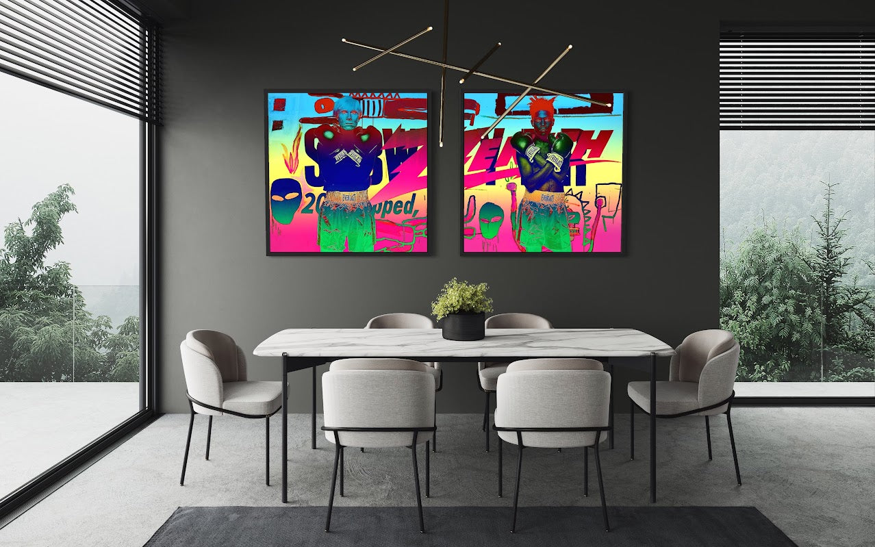 Warhol &amp; Basquiat diptych