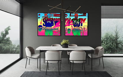 Warhol &amp; Basquiat diptych
