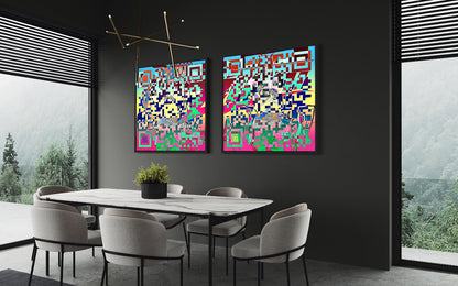 Warhol &amp; Basquiat diptych