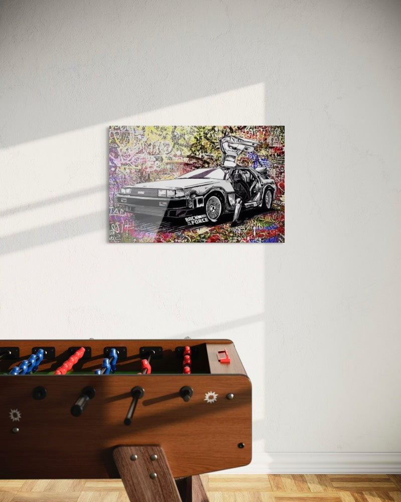 back to the force pop art plexiglass artwork retro futur car yoons