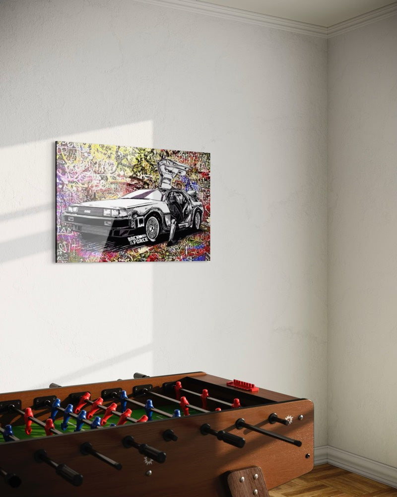back to the force pop art plexiglass artwork retro futur car yoons