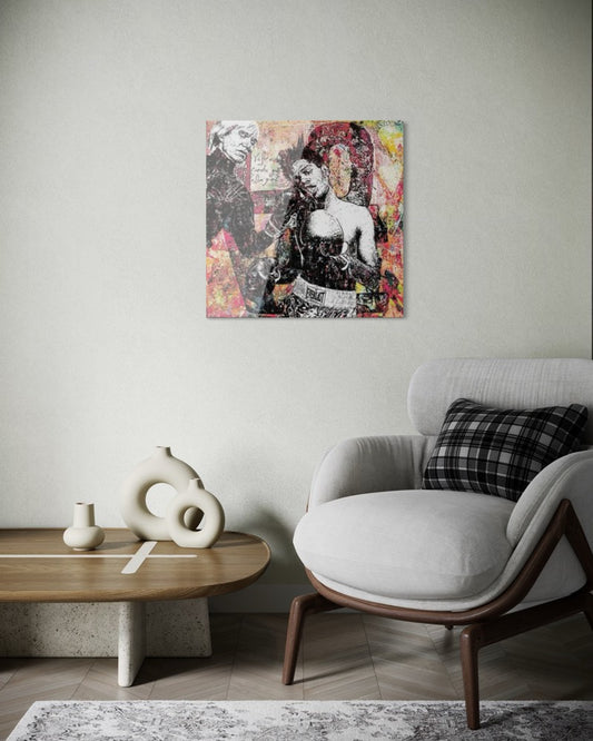 Basquiat Warhol "Art Fight" — Plexiglas Premium