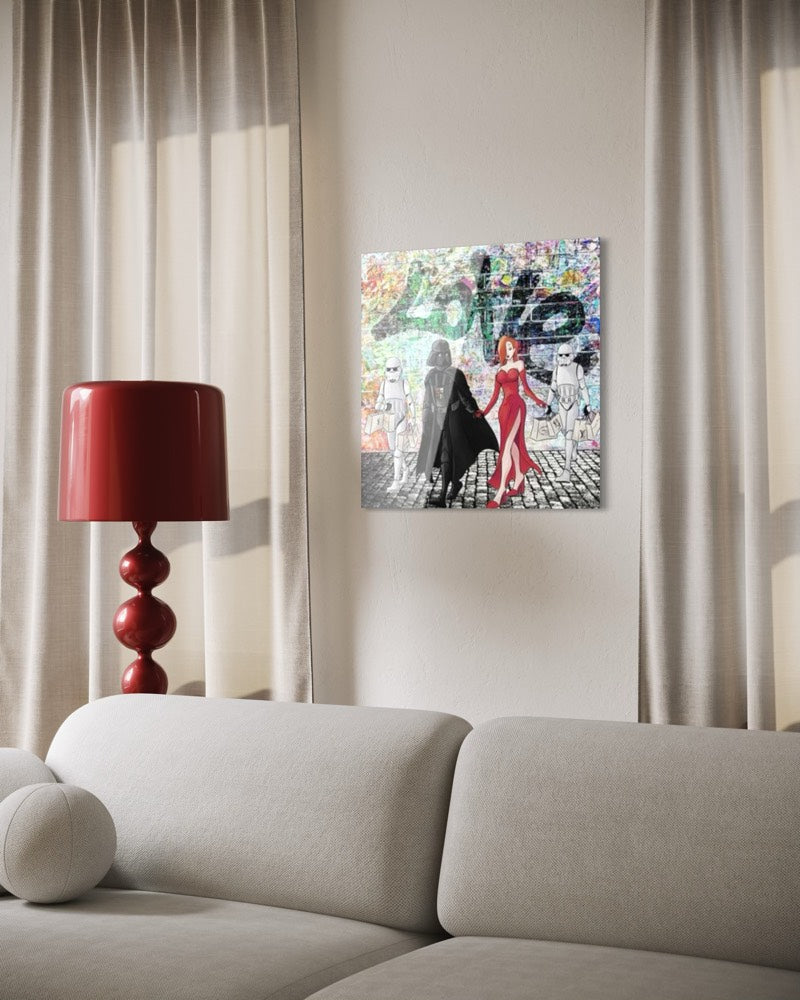 dark romance pop art plexiglass artwork cinematic couple yoons