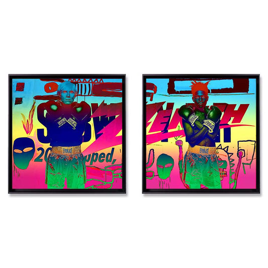 Warhol &amp; Basquiat diptych